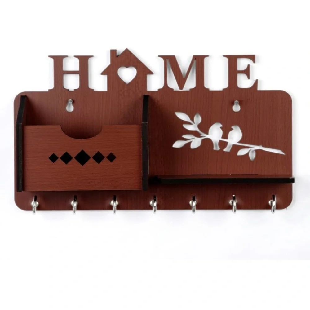 BNIB SEHAZ ARTWORKS Wooden Key Holder for Wall